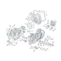 BEARING PINION SHAFT, WHITE/GREY